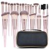 22 Pcs Makeup Brushes Set, MAGEFY Professional Makeup Brushes Wooden Handle Cosmetics Brushes Foundation Concealer Powder Face Eye Make up Brushes Kit(Pinkgold) view 1