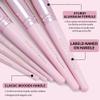 22 Pcs Makeup Brushes Set, MAGEFY Professional Makeup Brushes Wooden Handle Cosmetics Brushes Foundation Concealer Powder Face Eye Make up Brushes Kit(Pinkgold) view 4