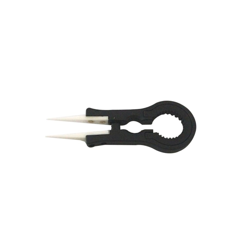 DOITOOL Pointed Tweezing Tool Ceramic Tweezer Spanner Non-conductive Heat Resistant Tweezers for