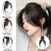 100% Human Hair Bangs - 100% Real Topper Middle Side Part Human Hair, Thick Side Bangs Clip In Real Human Hair Bangs Natural Clip On Side Bangs Straight Fringe Hair Extensions Hairpieces ( Color : Bla view 3