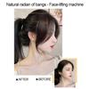100% Human Hair Bangs - 100% Real Topper Middle Side Part Human Hair, Thick Side Bangs Clip In Real Human Hair Bangs Natural Clip On Side Bangs Straight Fringe Hair Extensions Hairpieces ( Color : Bla view 4