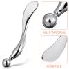 Beatifufu Zinc Alloy Eye Cream Spoon for Eye Fatigue Relief and Facial Massage - Multi-Functional Beauty Tool for Skincare Application (Silver) view 3