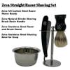 Zeva Straight Razor Kit with Strop Men Shaving Gift Set Shave Ready 5/8 High Carbon Steel Soap Bowl Drip Stand 100% Natural Bristle Shaving Brush view 2