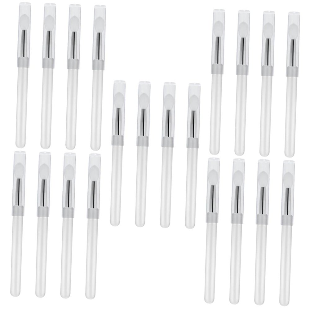 Beavorty 20pcs Soft Silicone Lip Makeup Brush Lip Makeup Pen Compact Brush Retractable Design