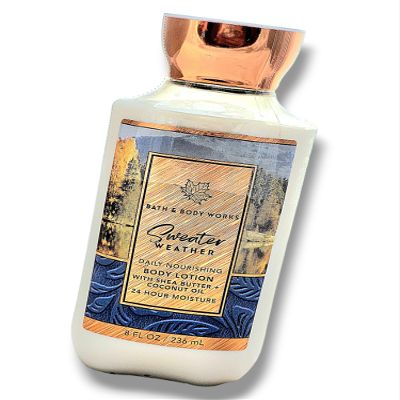 Bah ad Body Works Body Lotion 8 FL OZ (Packaging may vary) (Sweater Weather)