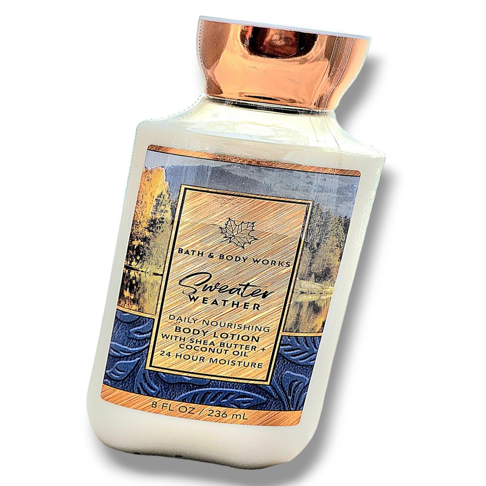Bah ad Body Works Body Lotion 8 FL OZ (Packaging may vary) (Sweater Weather)