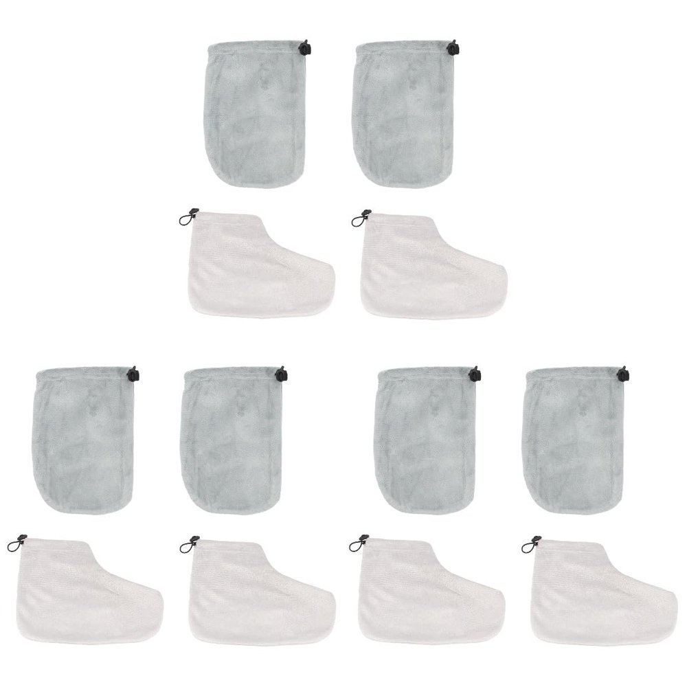 Beavorty 6 Pairs Gloves Foot Paraffin wrap Paraffin Wax Mitts Paraffin Hand Mittens Accessories spa Accessories Paraffin Accessories Paraffin Glove Hand use Boots
