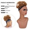 GRFIT Women Chignon Dreadlock Bun Afro High Puff Drawstring Ponytail Hair Bun Hairpieces Faux Locs Clip In Ponytail Extensions Synthetic Hair Buns Pieces for Black Women Bun Hair (Color : L 1B) view 2