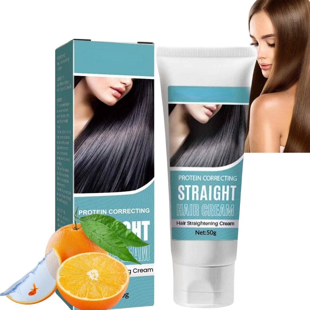 BAMMY 2024 Protein Correcting Hair Straightening Cream, Silk & Gloss, Deep Nourishing Fast Smoothing Collagen, Unisex, Curly & Wavy Hair
