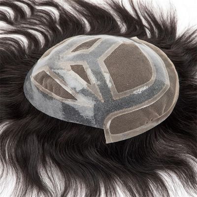 100% Natural Human Hair Toupee Wig Exhuast Systems Wig For Men Hair Prosthesis Lace With Pu 230 6x9#Straight#130%