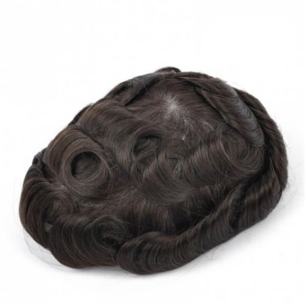 Male Hair Prosthesis With Lace Front 100% Indian Human Hair Toupee Exhuast Systems Wig For Men 2# 8x10#Straight#130%