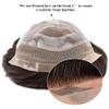 Male Hair Prosthesis With Lace Front 100% Indian Human Hair Toupee Exhuast Systems Wig For Men 2# 8x10#Straight#130% view 4