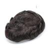100% Natural Human Hair Toupee Wig Exhuast Systems Wig For Men Hair Prosthesis Lace With Pu 220# 7x9#Straight#130% view 1