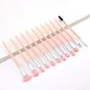 Makeup Brush 12pcs Foundation Cosmetic Eyebrow Eyeshadow Brush Tools Multifunctional Cosmetic Professiaonal Brush Beauty (Color : Pink) view 2