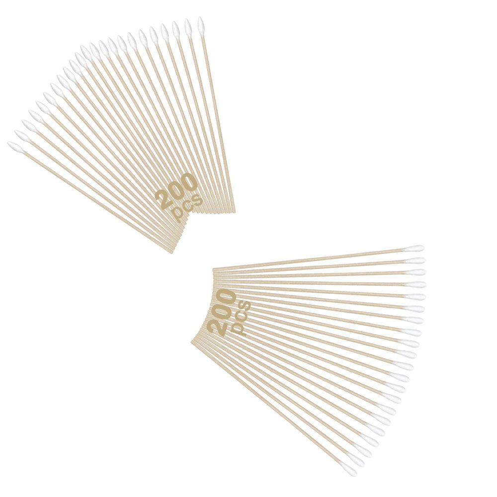 6'' Long Pointed Cotton Swabs Durable Stem, Lint- Free Gun Cleaning Swabs Pure Cotton Tips for Gun Maintenance, Makeup, Pet Care, Equipment