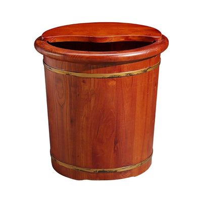 BABYCE Foot Soak Manual Massage Barrel Foot Bath, Bathroom Accessories Foot Bath, Pure Wood Sauna Bucket Foot Bath Spa Bowl for Feet Stress Relief