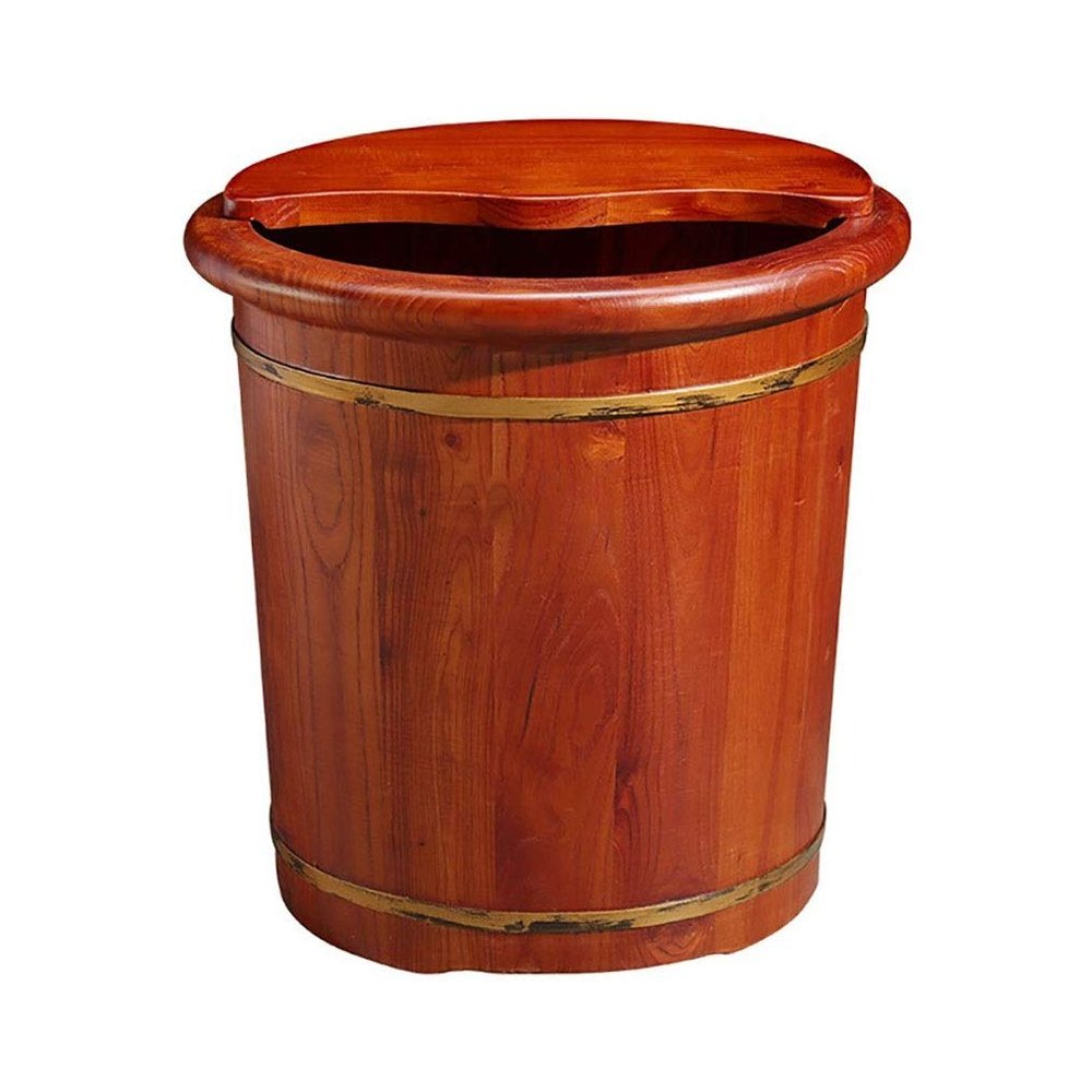 BABYCE Foot Soak Manual Massage Barrel Foot Bath, Bathroom Accessories Foot Bath, Pure Wood Sauna Bucket Foot Bath Spa Bowl for Feet Stress Relief