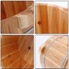 BABYCE Foot Soak Handmade Wooden Footbath Tubs, Foot Relaxing Barrel Foot Bath Spa Bowl for Feet Stress Relief (Color : A) view 3