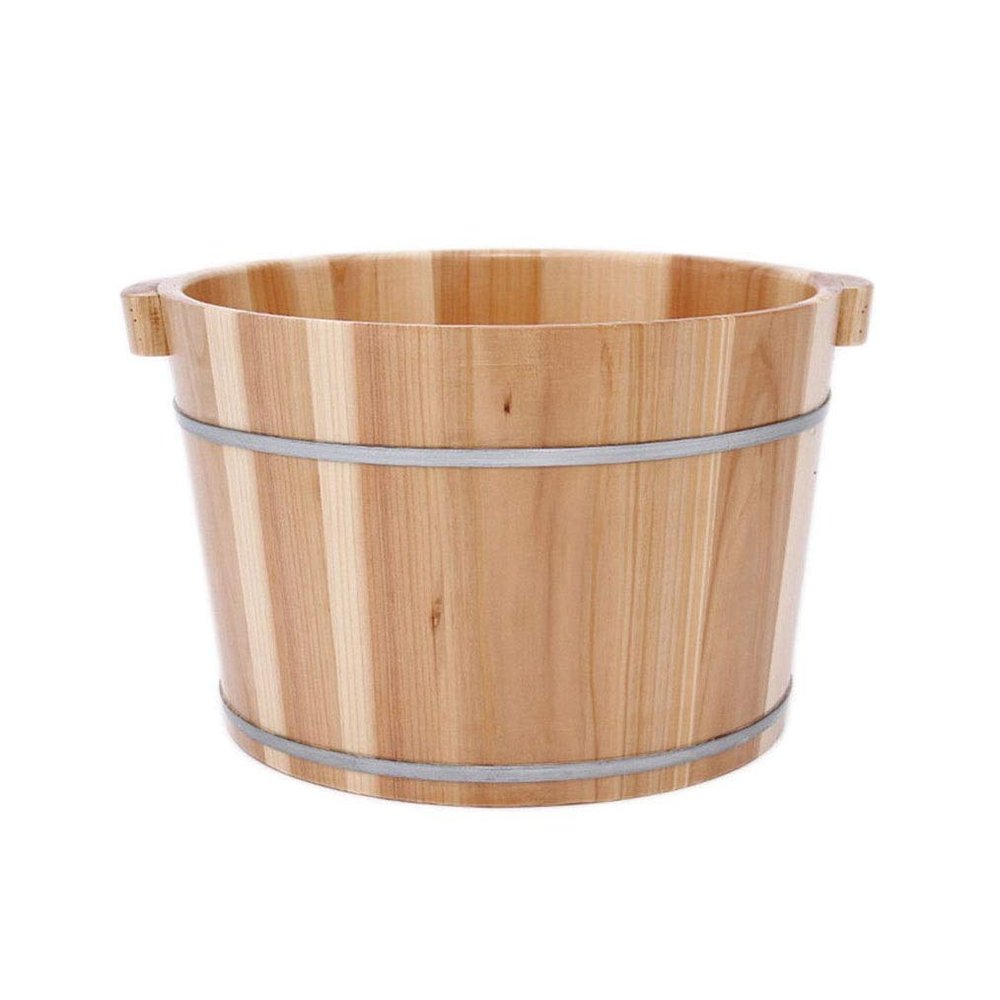 BABYCE Foot Soak Wooden Foot Tub, Solid Wood Foot Bath, Foot Spa Bath Massager Foot Spa for Adults with Lid Soak Bucket, Foot Bath Tub feet Soaking Tub Foot Bath Spa Bowl for Fee
