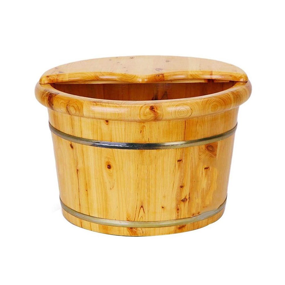 BABYCE Foot Soak Cypress Foot Bath Barrel Foot Bath Spa Bowl for Feet Stress Relief (Color : B)