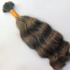 100% Natural Raw Unprocessed Hair Extensions (Grey), Indian Grey Braiding Wavy Human Grey Hair Extensions salt and pepper. non-sewn bulk/braid grey salt and pepper human hair. (16 Inches) view 4