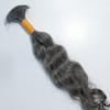 100% Natural Raw Unprocessed Hair Extensions (Grey), Indian Grey Braiding Wavy Human Grey Hair Extensions salt and pepper. non-sewn bulk/braid grey salt and pepper human hair. (20 Inches) view 2