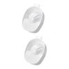 Beavorty 2pcs Nail Care Bowl Single-layer Soaking Tray for Manicure Rectangular Nail Removal Bowl for Gel Polish White for Home Salon Use view 1