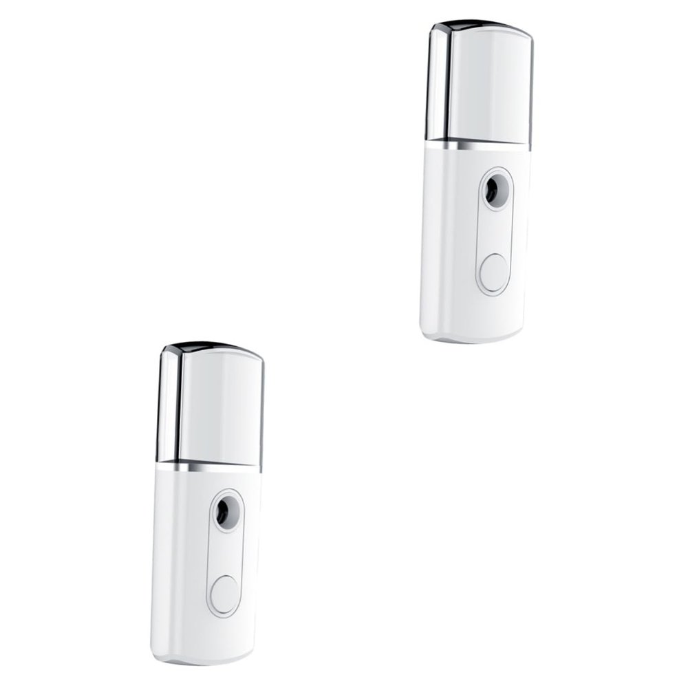Beaupretty 2pcs USB Charging Nanometer Facial Spray Device Portable Handheld Humidifier for Deep Skin Hydration Moisture Replenishment for Home Travel Daily Use