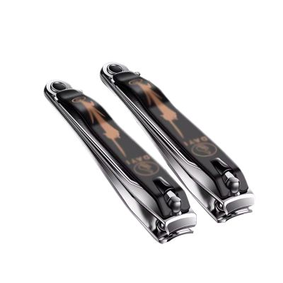 2 Pcs Household Large Flat Nail Clipper with Nail File, Durable Sharp Cutting Edge, Unisex