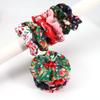 12pcs Christmas Hair Scrunchies for Women Girls Santa Christmas Tree Deer Bells Snowman Scrunchie Elastics Hair Bands Xmas Hair Accessories view 3