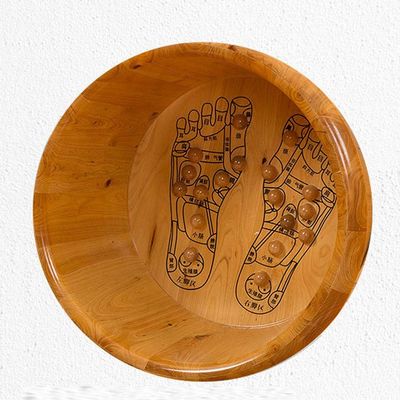 BABYCE Foot Soak Foot Tub Wooden, Cedar Foot Tub for Soaking Feet, Household Pedicurebarrels Sauna Barrel Foot Bath Spa Bowl for Feet Stress Relief