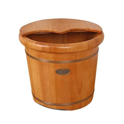 BABYCE Foot Soak Foot Tub, Cypress Wood Foot Basin Tub Bucket for Foot Bath, Spa, Sauna, Soak, Foot Bath Wooden Bucket Foot Spa Household Wash Basin Foot Bath Spa Bowl for Feet Str
