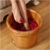 BABYCE Foot Soak Foot Tub, Cypress Wood Foot Basin Tub Bucket for Foot Bath, Spa, Sauna, Soak, Foot Bath Wooden Bucket Foot Spa Household Wash Basin Foot Bath Spa Bowl for Feet Str view 3