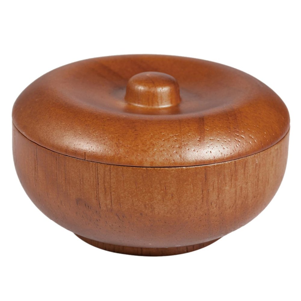 WOFASHPURET Shaving Soap Bowl with Lid Wooden Shaving Bowl for Men Shave Soap Dish