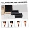 FOMIYES 12pcs Black Eyebrow Pencil Sharpener Makeup Pencil Sharpener Lipstick Eyeliner Dual Makeup Tool Lid view 3