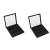Beavorty 2pcs Empty Eyeshadow Palette Eye Makeup Storage Box for Women and Girls for Beginners Organize Different Colors One Stylish Case view 1