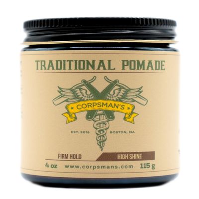 Corpsman's TRADITIONAL POMADE | Firm Hold | High Shine | 4 ounce glass jar