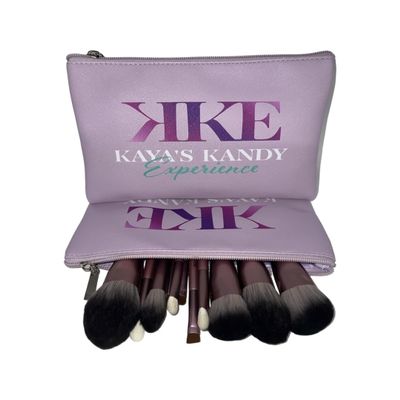 15 PCS Professional Makeup Brush Set with Bag, Foundation Blush Eyeshadow Concealer Brush Kit