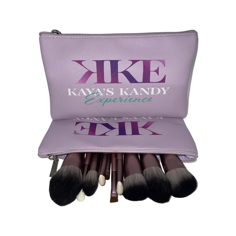 15 PCS Professional Makeup Brush Set with Bag, Foundation Blush Eyeshadow Concealer Brush Kit