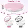 2 Pcs Loose Powder Container with Puff 0.17/0.7 oz Refillable Empty Powder Compact Makeup Powder Travel Container Case Portable Powder Puff and Container with Mirror and Elasticated Net Sifter view 2