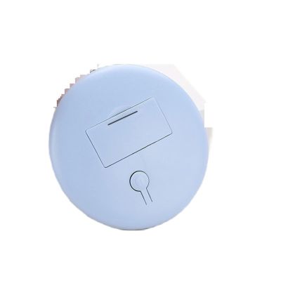 INLIMA Mirror Rechargeable Mini Portable Round HD Makeup Cosmetic Mirror with Lights Makeup Light (Color : Blue)