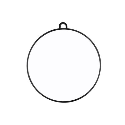 INLIMA Mirror Makeup Mirror,Round Mirror,Large Professional Hairdressing Handheld Salon Round Mirror, 28cm Diameter Black