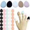 35pcs Finger Powder Puff Mini Powder Puff Finger Puff Makeup Sponge Under Eye Concealer Sponge view 1