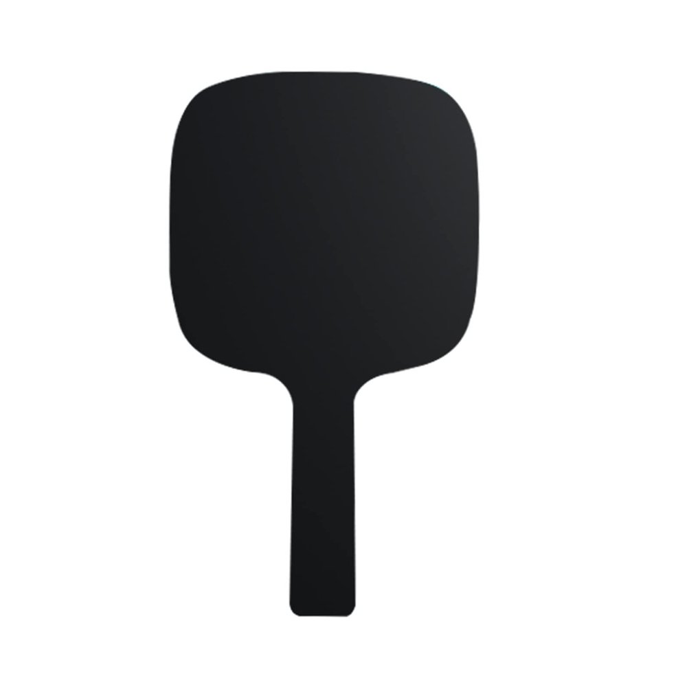 INLIMA Mirror Hand-held Makeup Mirror HD Small Square Mirror Hand Mirror with Handle Compact Mirror Women's Vanity Mirror Four Color Choice (Color : Black)