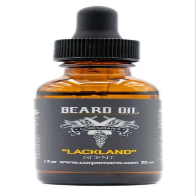 Corpsman's BEARD OIL | Nutrient Rich Oils to Promote Beard Growth and Hair Health | Four Different Scents | 2 Ounces / 30 ml (LACKLAND)