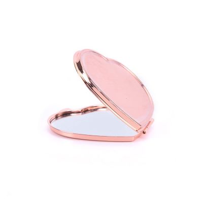 INLIMA Mirror Makeup Mirror Cosmetic Magnifying Round Pocket Make Up Mirror for Purse Travel Mirror (Color : Pink)
