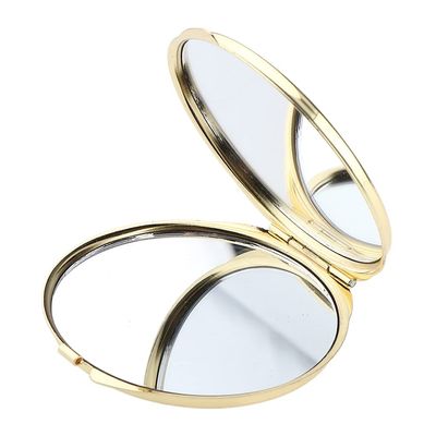 INLIMA Mirror Cosmetic Magnifying Make Up Mirror Compact Makeup Mirror for Purse and Travel Bag (Color : Golden)