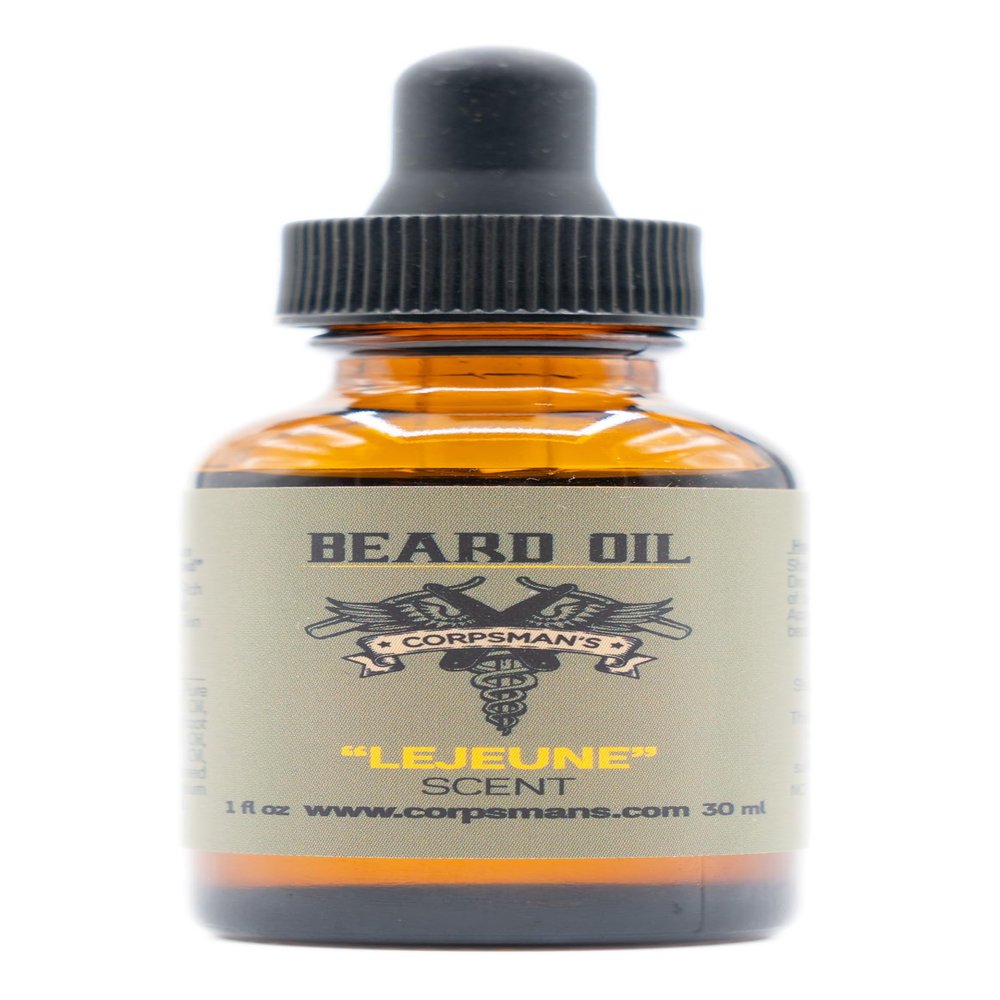 Corpsman's BEARD OIL | Nutrient Rich Oils to Promote Beard Growth and Hair Health | Four Different Scents | 2 Ounces / 30 ml (LEJUNE)