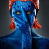 MEICOLY Royal Blue Eye Black Stick,Waterproof Eye Black Baseball Softball Football Lacrosse,Blue Face Body Paint Stick for Halloween SFX Avatar Smurf Mystique Alien SFX Makeup view 2