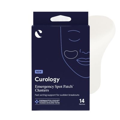 Curology Emergency Spot Patch Clusters for Breakouts, Stocking Stuffer Gifts, Fast Acting Large Hydrocolloid Pimple Patches for Face, Oil Absorbing, 14 Count